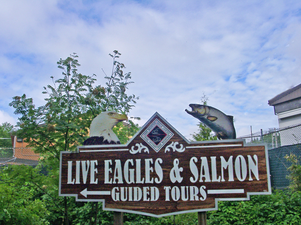Eagles and Salmon sign